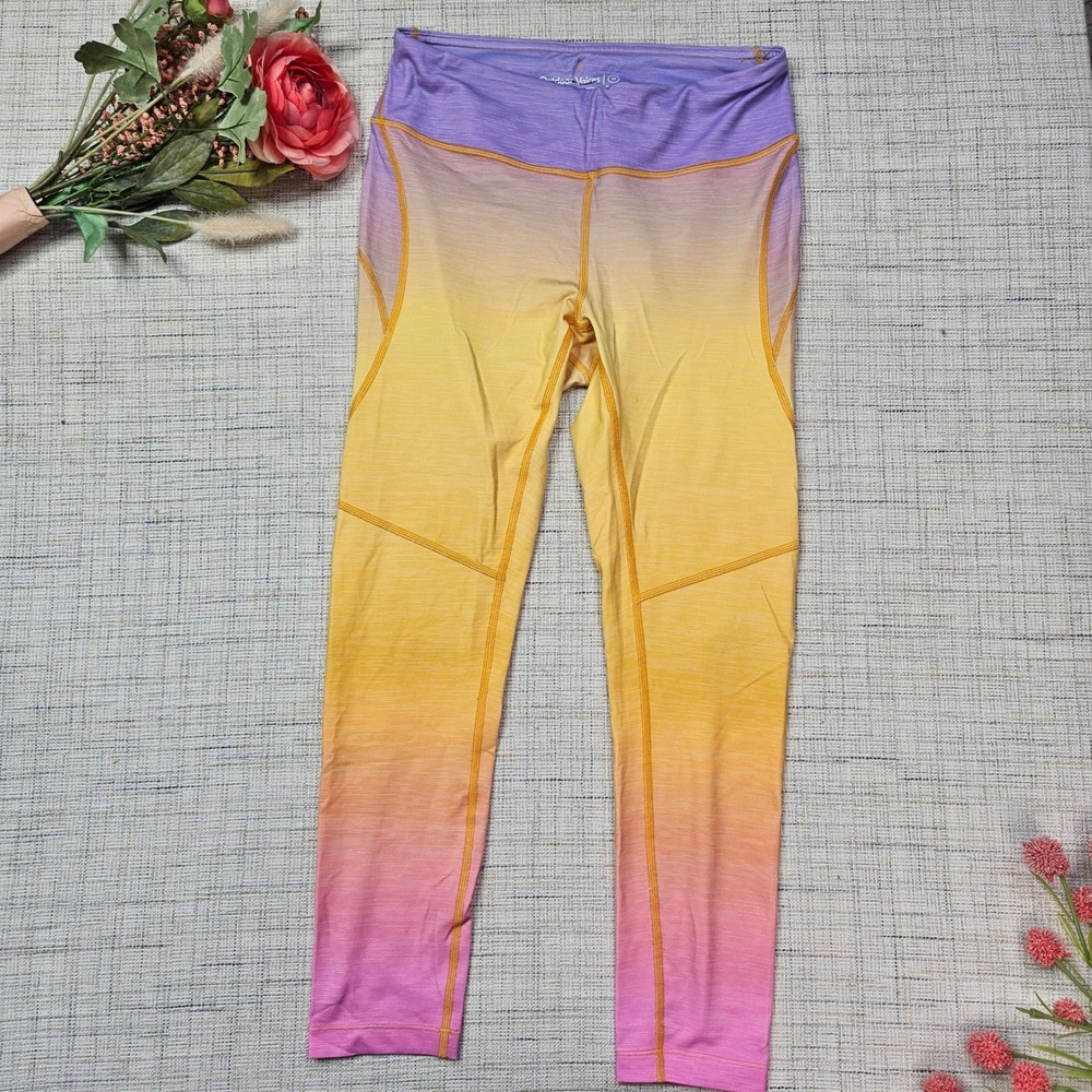 5/$25 Outdoor Voices TechSweat Ombre Leggings Purple‎ Sunset Womens Medium